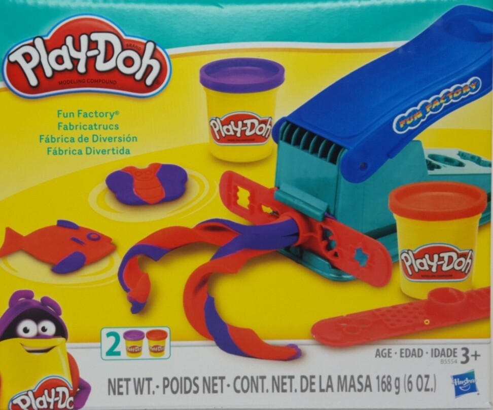 Play-Doh Fun Factory Set + Tools. Creative Shapes Imagination Squeezable Fun!