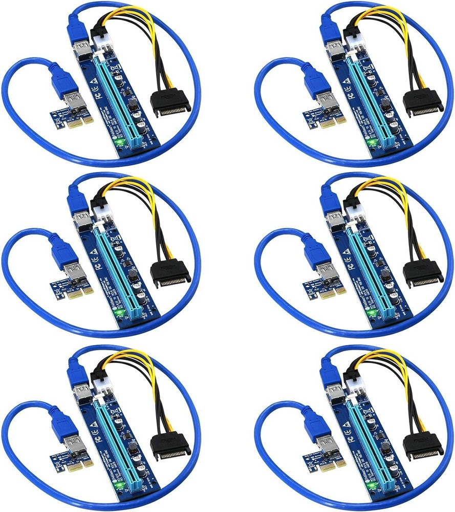 Febsmart PCIE Riser for Ethereum Mining Rigs, GPU Risers for ETH Mining Rigs, PC