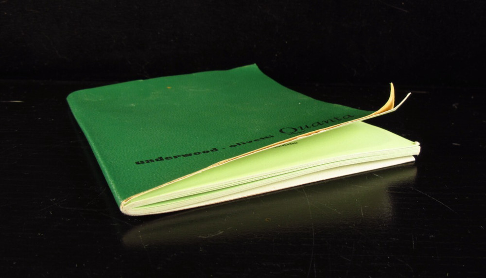 Vintage Underwood Olivetti Quanta Adding Machine Instruction Manual