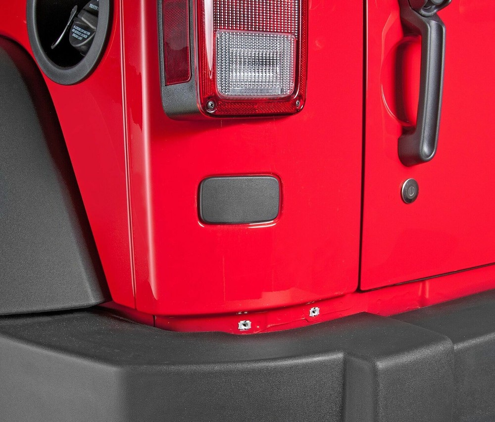 Rear License Plate Delete Relocation Seal Plate Cover For 2007-18 Jeep Wrangler