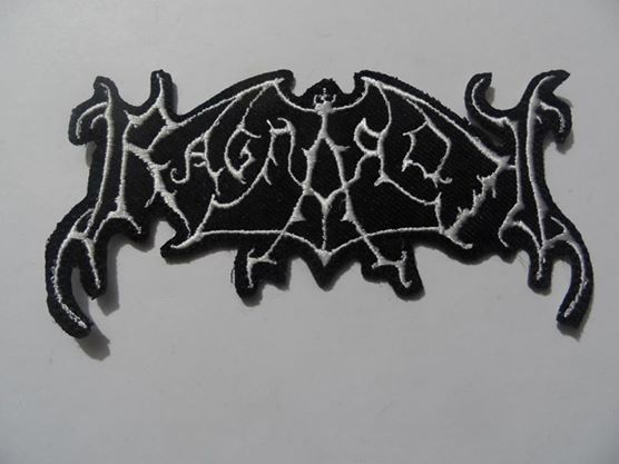 RAGNAROK,IRON ON WHITE EMBROIDERED PATCH