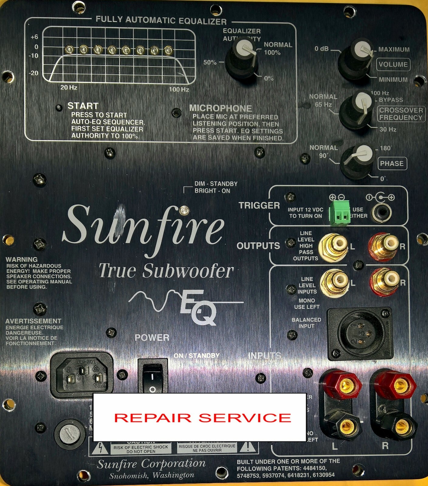 Sunfire True Subwoofer EQ Signature  Amp Module, *** REPAIR SERVICE ***