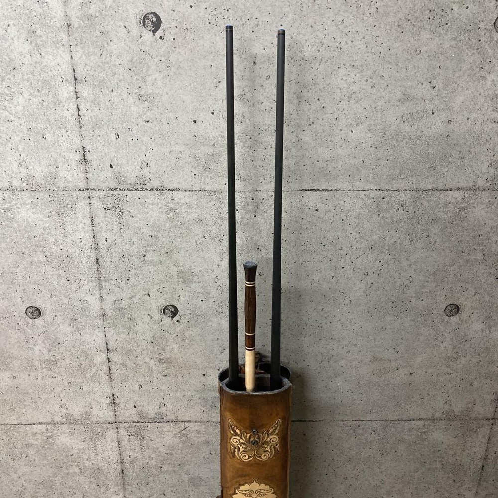 Handmade full leather cue case 2X4