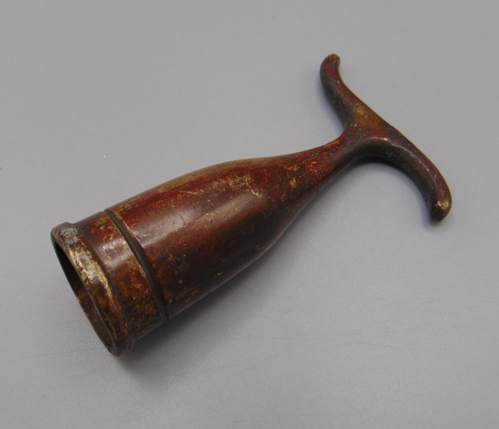 VINTAGE BRASS POLE HOOK HEAD - WINDOWS / SKYLIGHTS etc