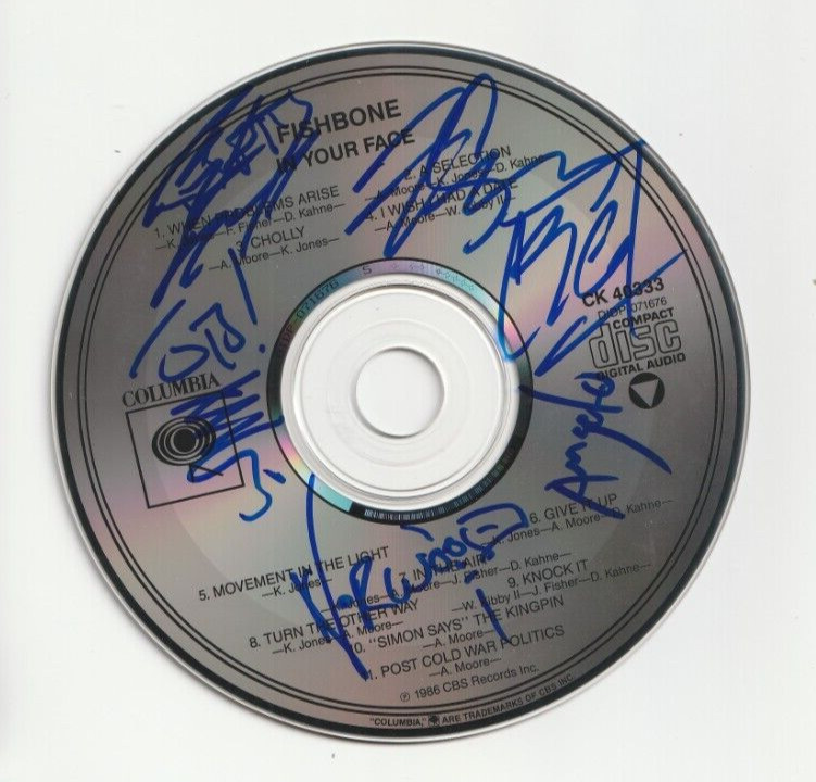 Fishbone Autographed CD Compact Disc In Your Face Angelo Moore MU650