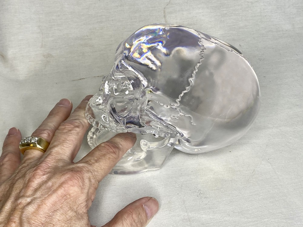 Mitchell Hedges Ancient Crystal Skull Replica, Solid Acrylic, Free Color Book