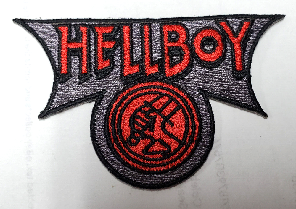 Hellboy with Title Movie Logo 3" Wide Patch- Mailed from USA