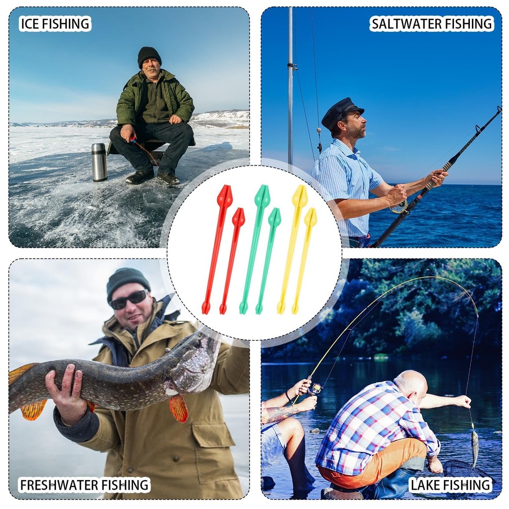6 Pcs Fish Hook Remover Tool Plastic Snelled Hook Disgorger Portable Unhook Extr