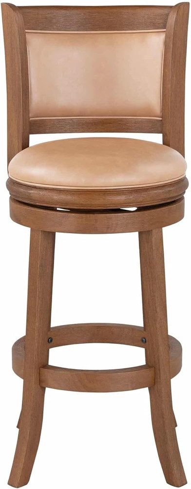 Augusta Swivel Bar Stool Chestnut Wire Brush.................