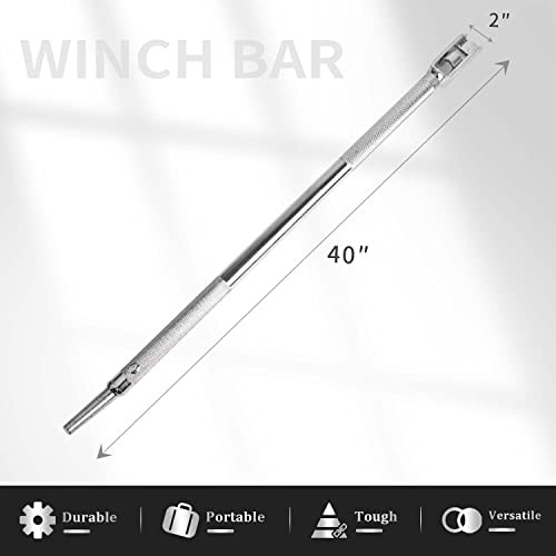 Iweshal Winch Bar Combination Winch Bars with Square Head for 1 Pack Silver