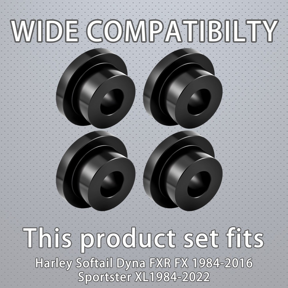 Solid Aluminum Handlebar Riser Bushings Mounts For Harley Softail Dyna Sportste