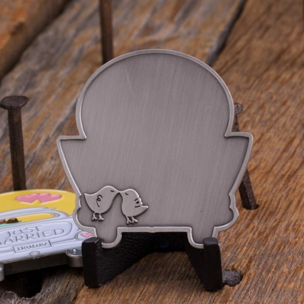 Just Married Car Challenge Coin
