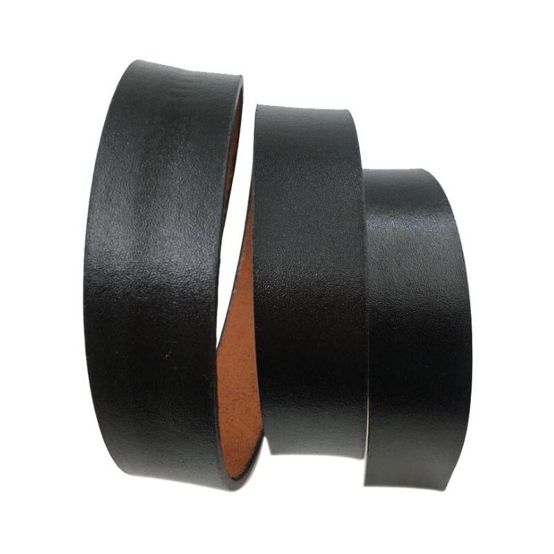 Brown Leather 120cm 47" Long Automatic Buckle Belt Blank Replace Strap Strip