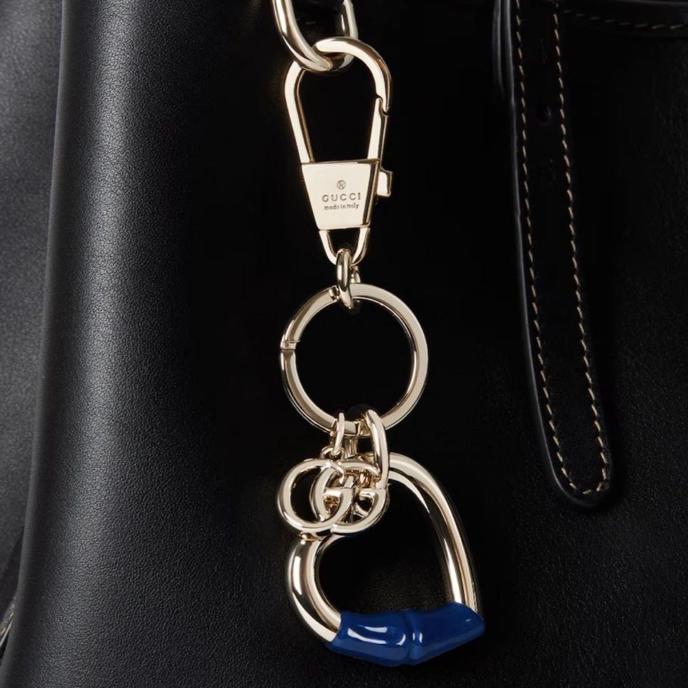 GUCCI Heart Shape Keychain Blue