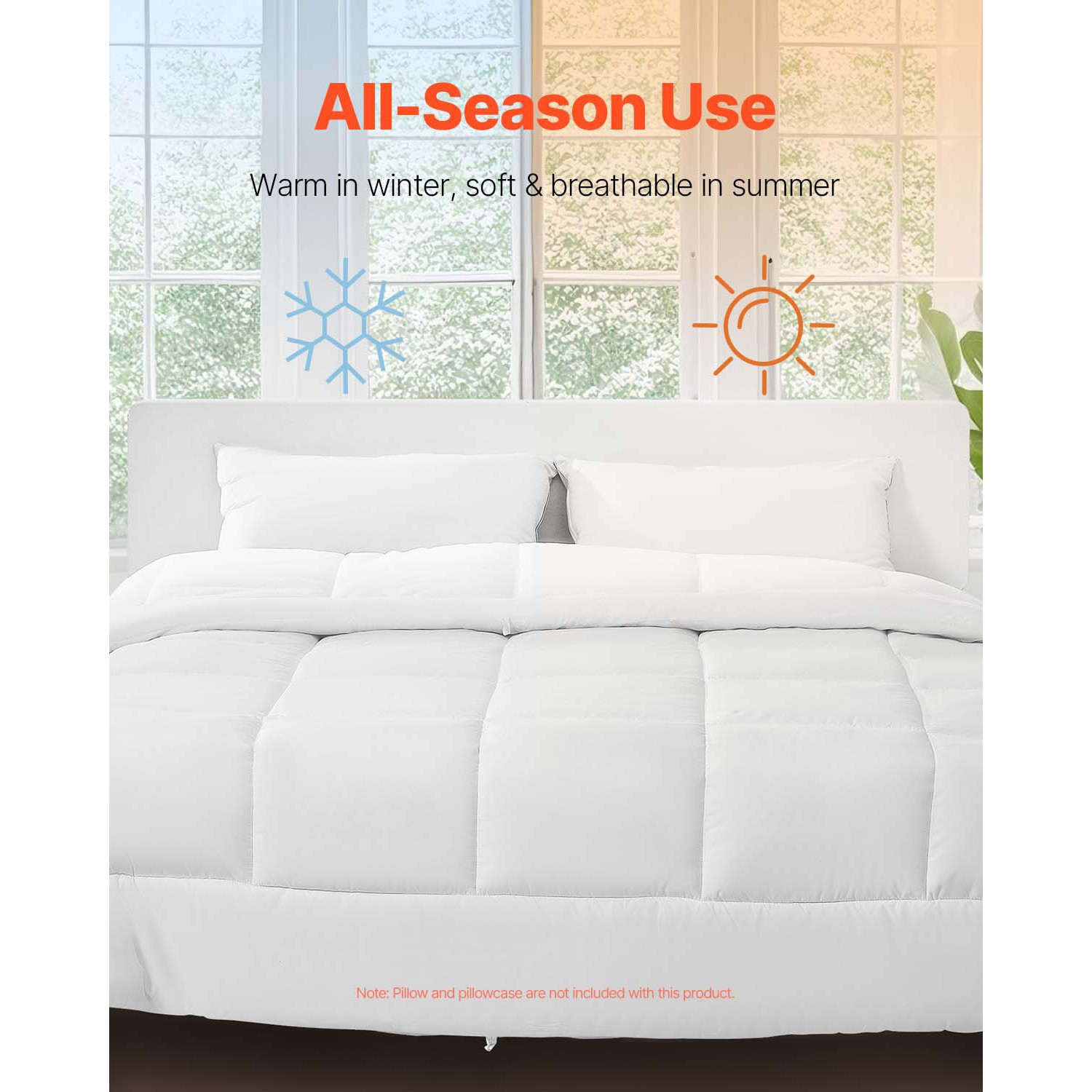 Comforter Duvet Insert 102 x 90 in King Size Down Alternative Comforter 4 Tabs