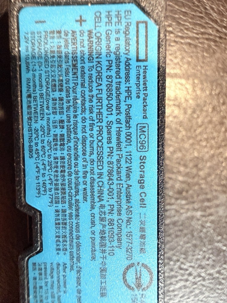 HPE 96W Smart Storage Megacell Battery (MC96) 878643-001
