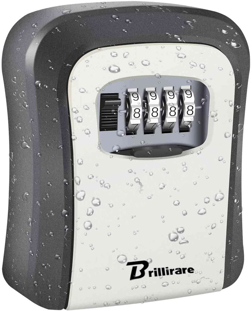 Key Lock Box Waterproof Combination Lockbox Wall Mount 4 Digits Resettable Key H