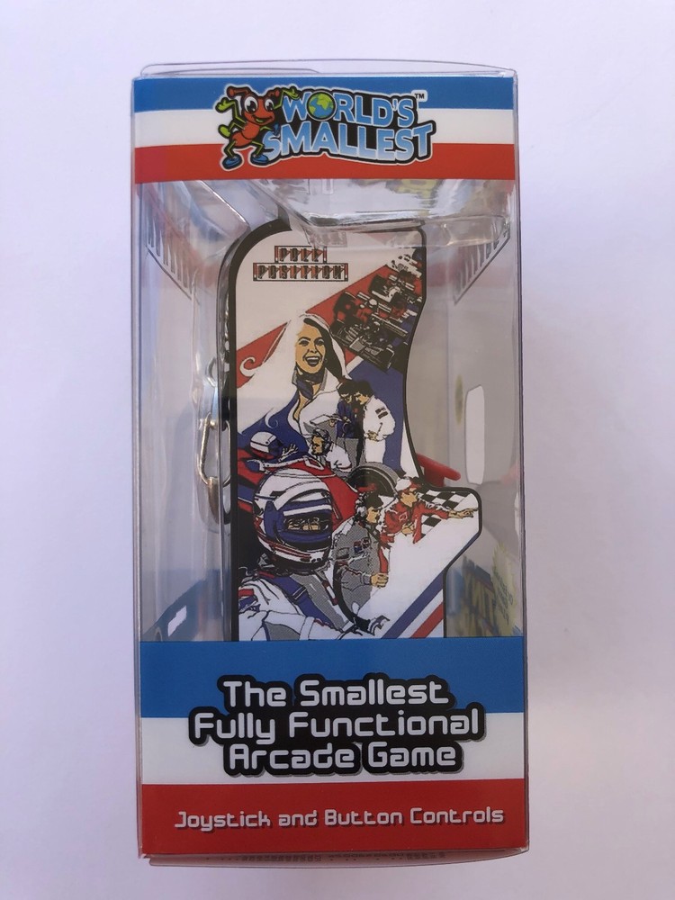 Super Impulse Playable Tiny Arcade Pole Position Arcade Cabinet Keychain