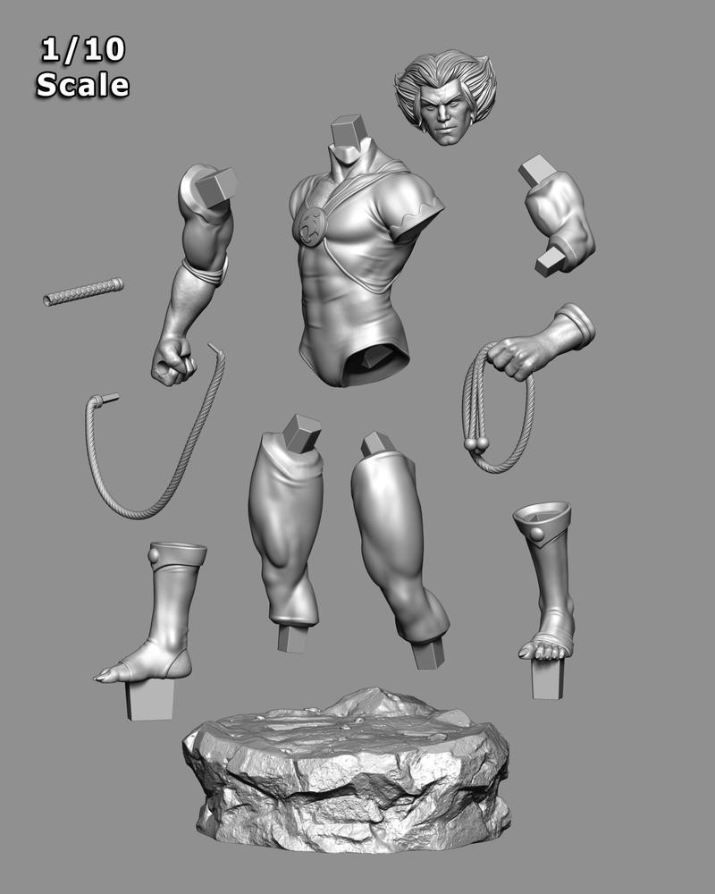 UNPAINTED Thundercats Tygra 3d Printed Model Kit