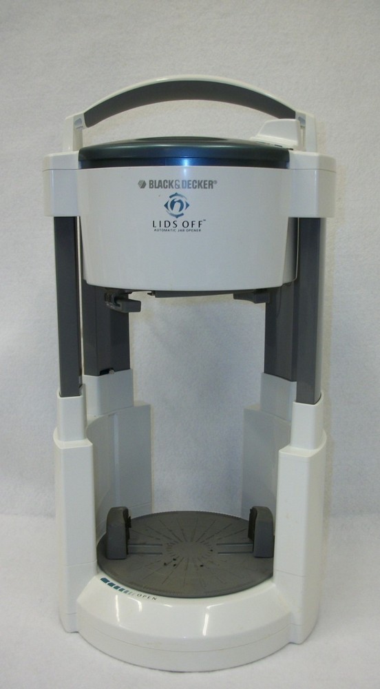 Black and Decker White Lids Off Automatic Jar Opener - Adjustable - Excellent