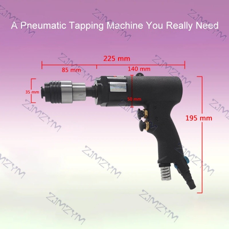 Pneumatic Tapping Machine Gun Type Power Thread Machine With Clutch Overload