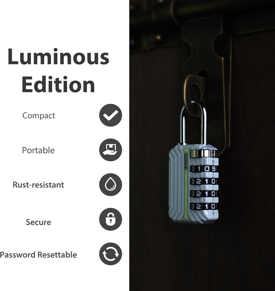 Combination Lock for Locker, Gym Lock with Code, Small Combination Padlock for L