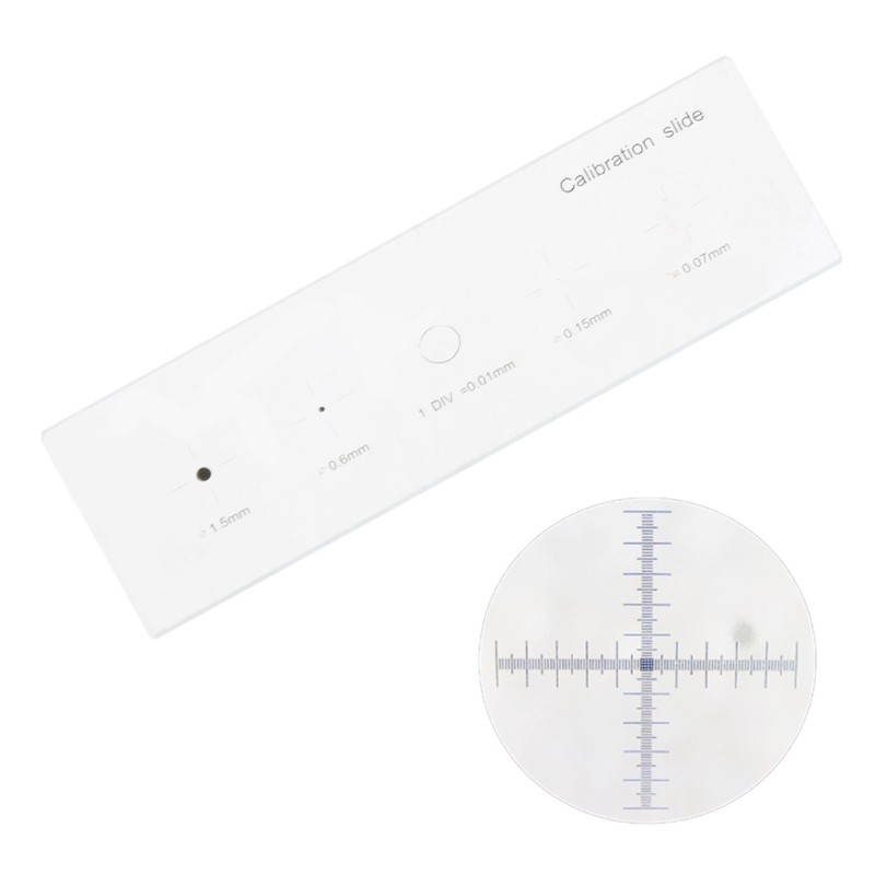 Reticle Calibrating Slide Ruler 0.01mm Microscope Slides Calibration Slide