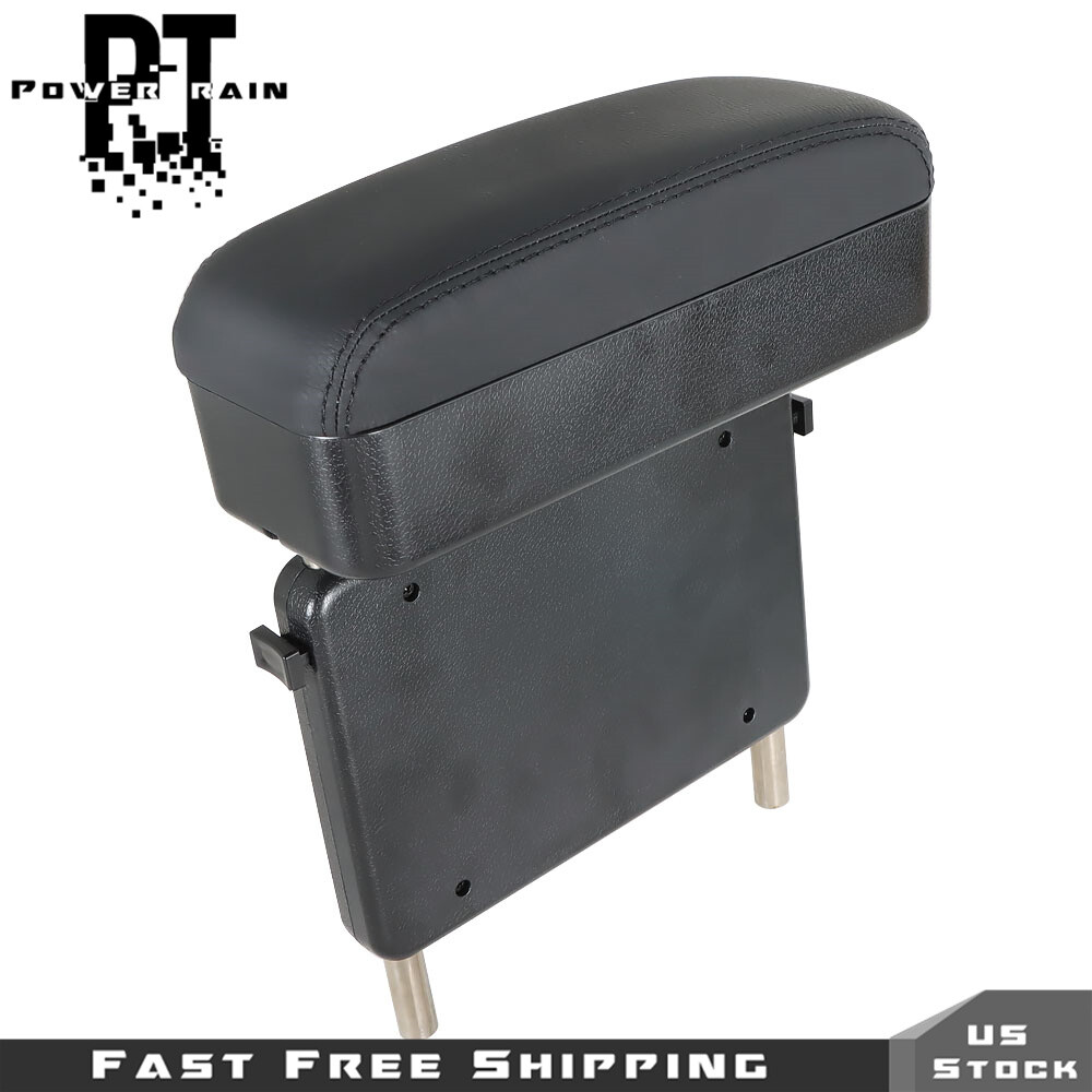 Universal Car Armrest Box Elbow Support Adjustable Center Console Armrest Black