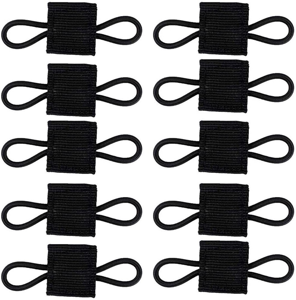 10pcs Tactical Molle Webbing Retainer Elastic Binding Buckle Small Tool Retainer