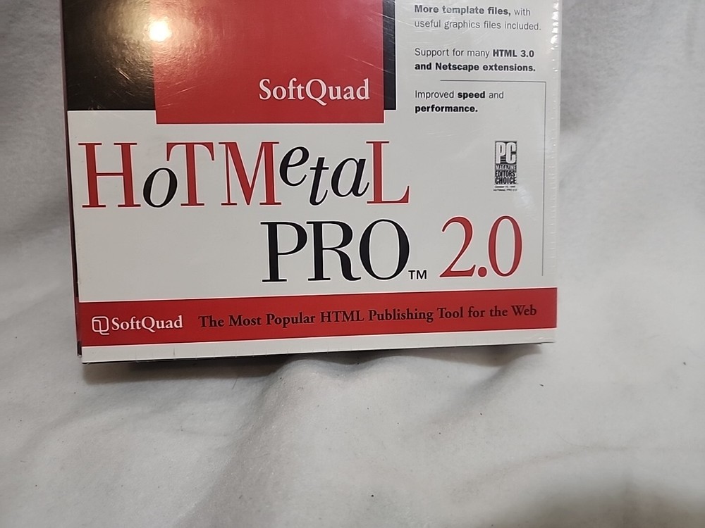 SoftQuad Hot Metal Pro 2.0 Windows Version Vintage Software New & Sealed