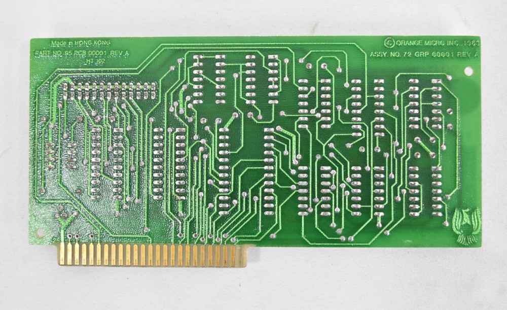 Vintage Orange Micro Grappler + Printer Interface Card 95 PCB 00001 REV A