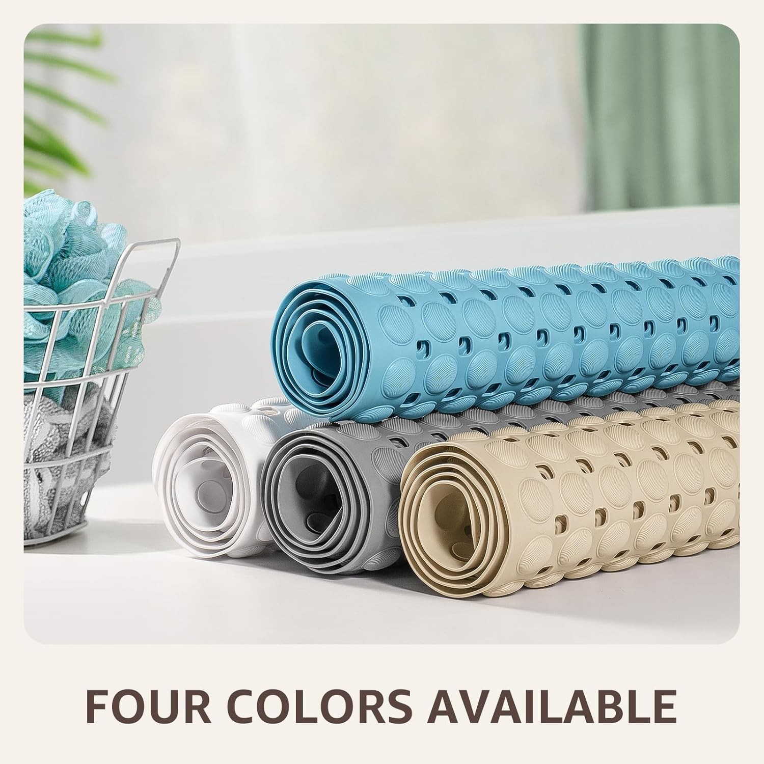 Bath Tub Shower Mat Non Slip, Bathtub Floor Liner Mats for Inside Shower ,Grey