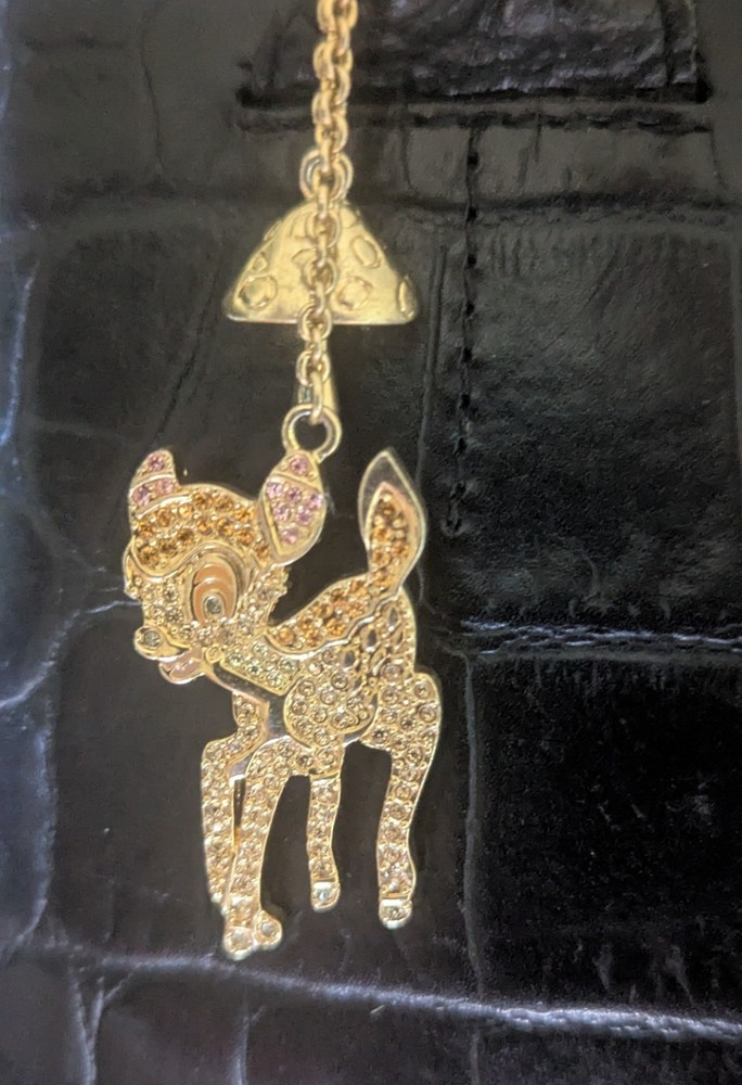 Yellow Tone Charm/Dangle Bambi Multicolor Crystal