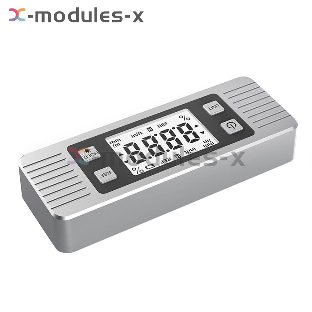 3in1 Protractor Inclinometer Level Ruler 4*90° Digital LCD Display W/ Backlight
