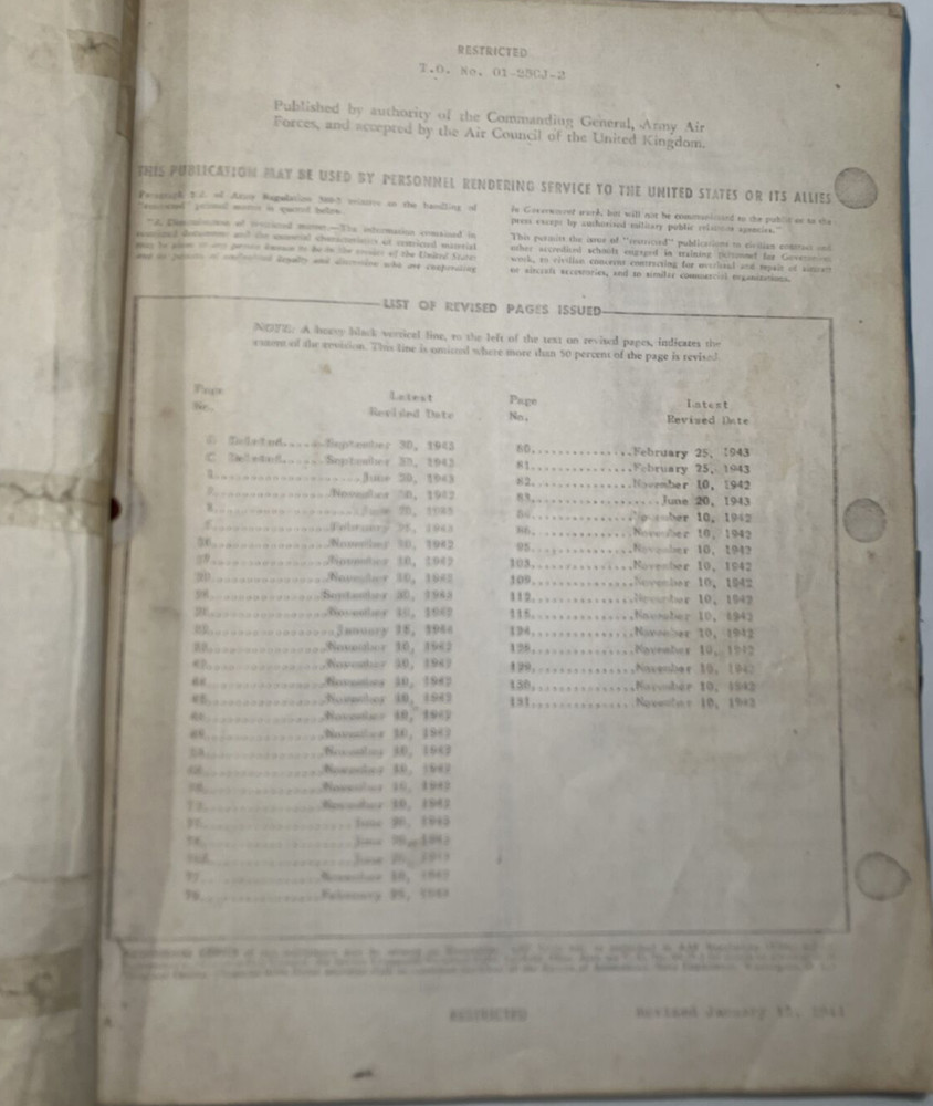 Erection & Maintenance Instructions Army Model P-40E-1 British Model Kitty Hawk