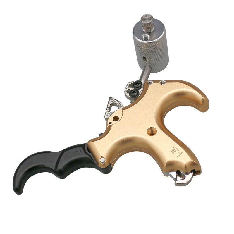 Compound Bow Archery Release Aid 3 4 Finger Grip Thumb Caliper Trigger Hunting