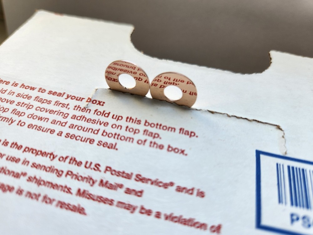 Hand lapped, Polished Bronze Washers for Benchmade Mini Bugout, Bugout, Bailout