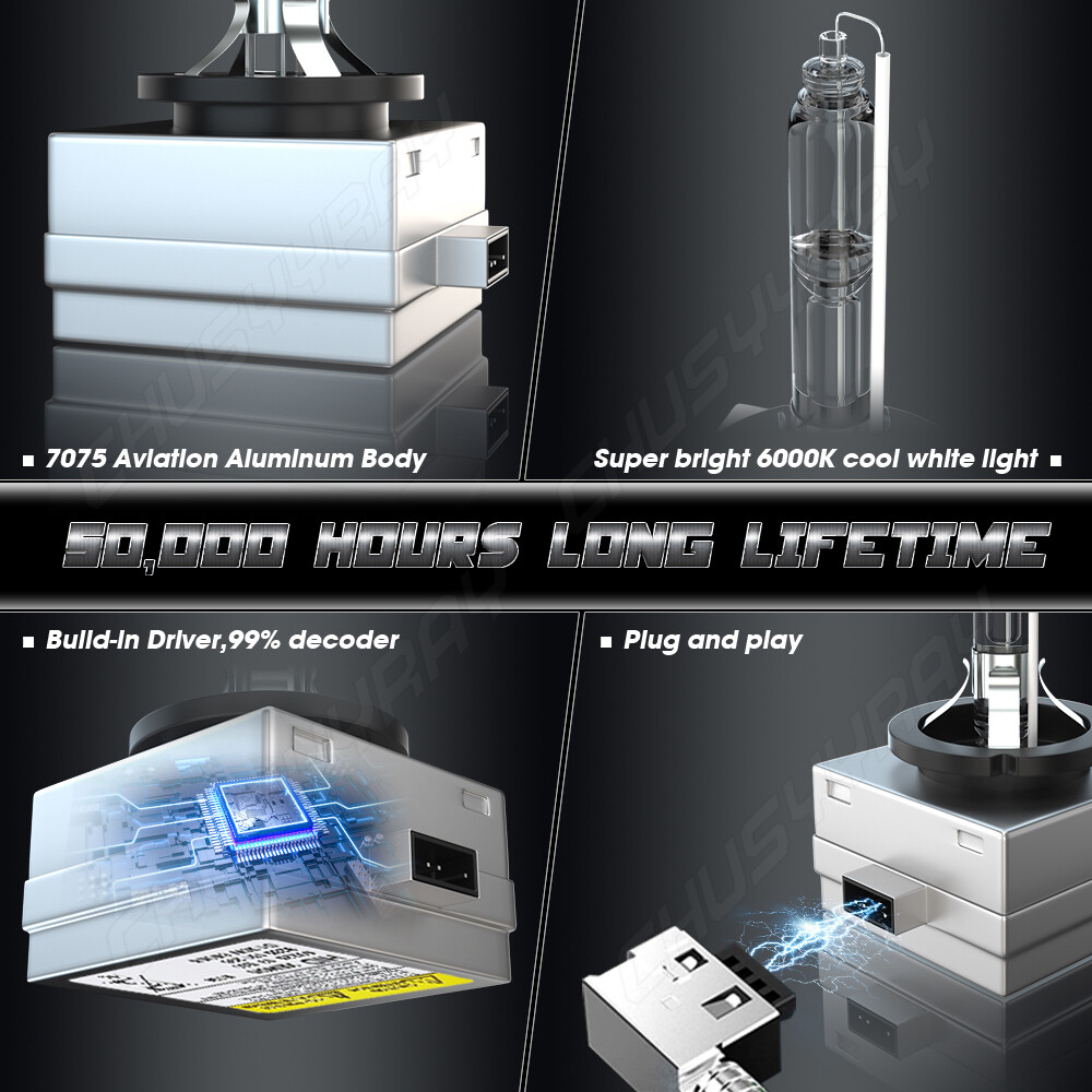 Set(2) D3S HID Xenon Bulb Replace Factory HID Headlight Pair 6000K White BRIGHT