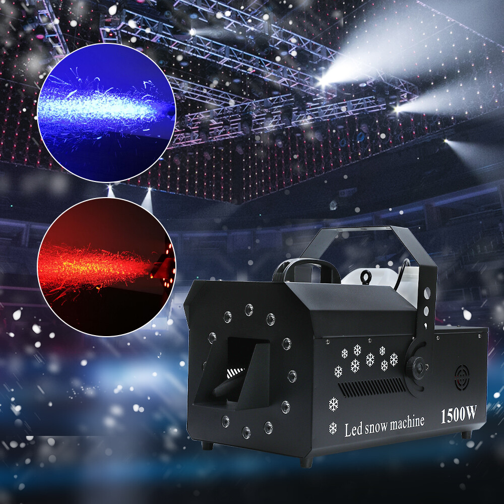 Snow Making Machine Snowflake Machine Stage Flake Effect Snow Maker+Remote 1500W