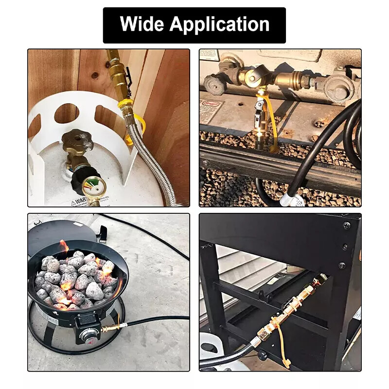 RV Quick Connect Fittings 1/4" NPT Propane Hose Adapter Set