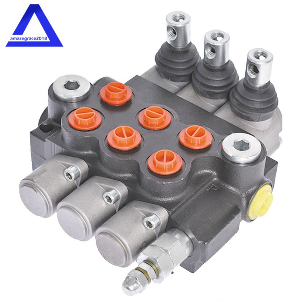 3 Spool Hydraulic Directional Control Valve 11GPM Double Acting Adjustable