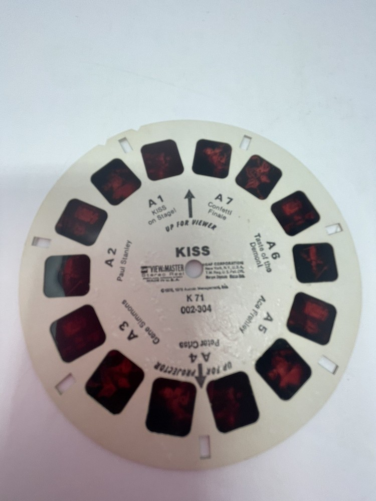 Vintage KISS Rock Band View Master 3 Reels Original Packet 1970s GAF READ