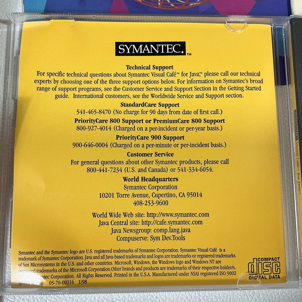 Visual Cafe 2.5 Professional Development + Manual PC CD create Java Windows 95