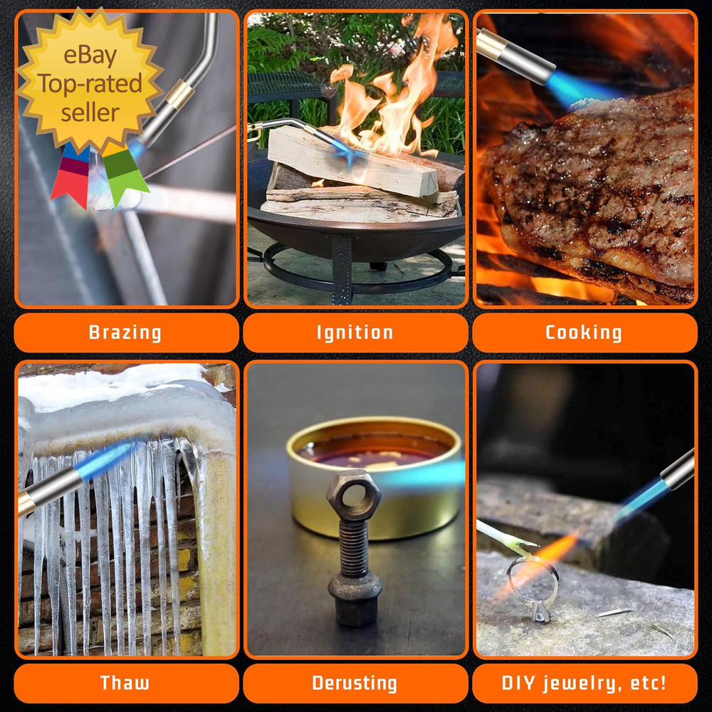 Propane Torch Head High Intensity Torch Head Trigger Start Gas Torch Map