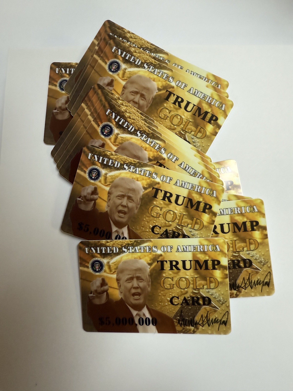 Donald Trump GOLD CARD ID Card Plastic US Citizen ICE MAGA Funny Gift Prank