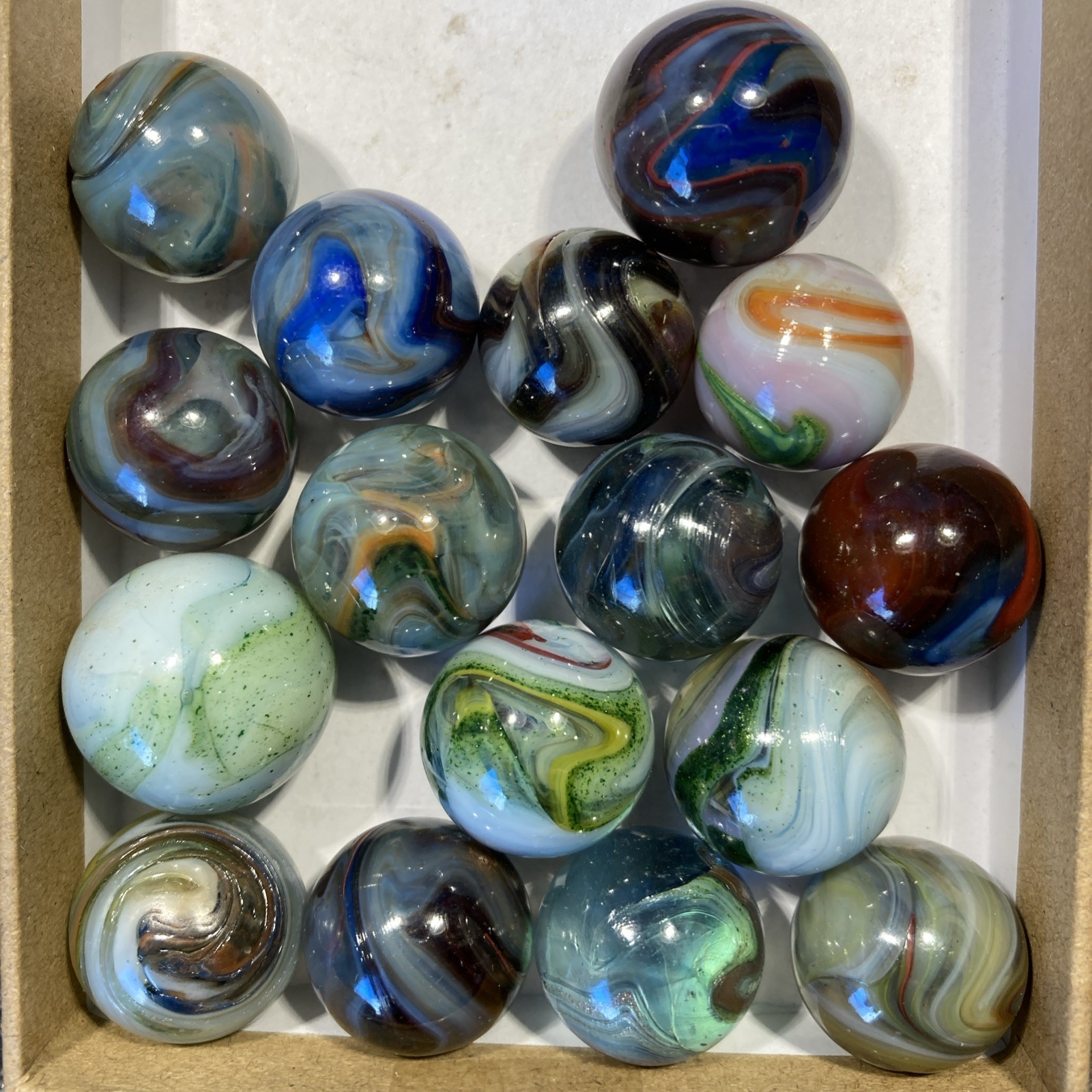 16X D.A.S. Mixed Runs Marbles Oxblood Adventurine!! Blemished Beauties! Mm2