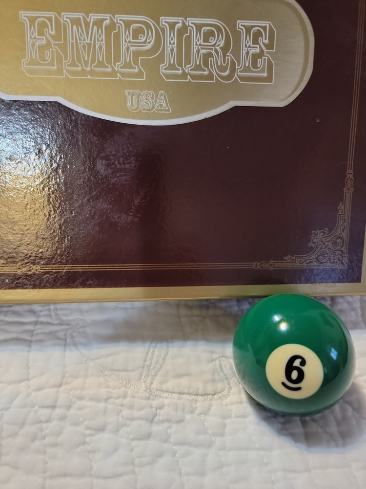 Replacement Billiard Pool 6 Ball Green Empire 2.25" EUC