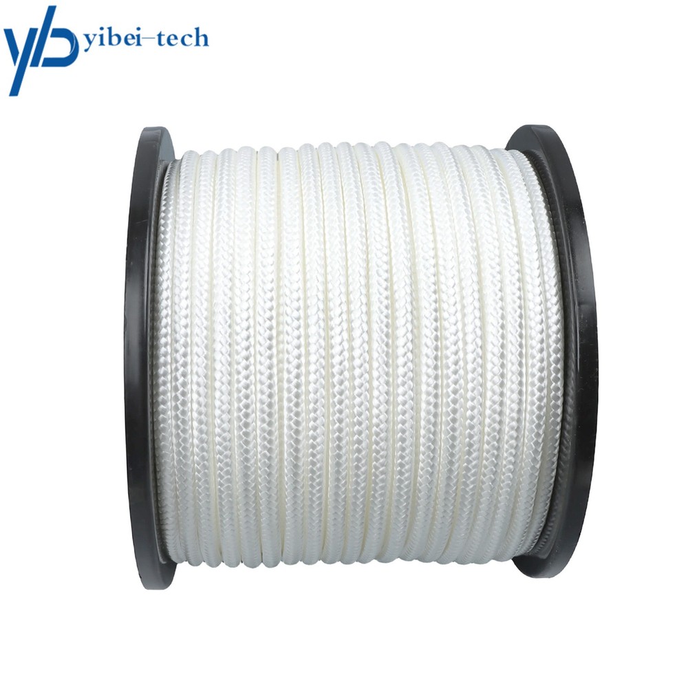 3/8 Inch Nylon Polyester Cord 250 Foot Spool Solid Braid Industrial Grade White