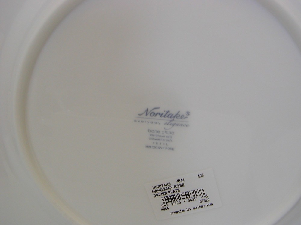 NEW NORITAKE MAHOGANY ROSE 5 PIECE PLACE SETTING