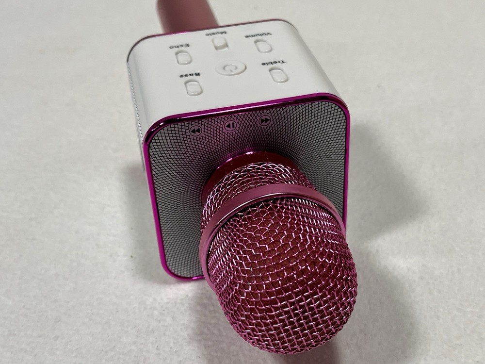 Sing-Along PRO Wireless Karaoke Microphone Pink Bluetooth Speaker Mic
